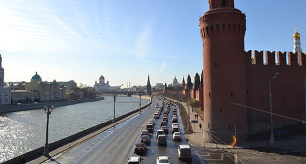 View of the Moscow river and the Kremlin from the place where Boris Nemtsov was killed. Photo by Svetlana Kravchenko for the ‘Caucasian Knot’. 