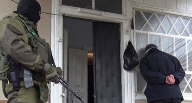 The counterterrorist operation in the village of Stary Cherek. KBR, April 6, 2015. Photo http://nac.gov.ru/