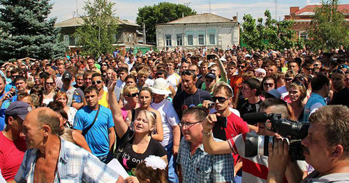 A protest action in the town of Pugachov of the Saratov Region. July 2013. Photo http://kprf.ru/ A protest action in the town of Pugachov of the Saratov Region. July 2013. Photo http://kprf.ru/