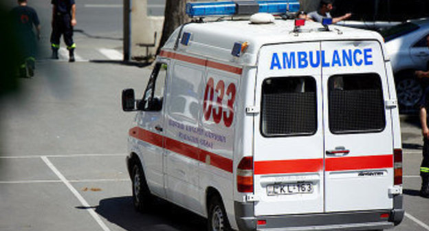 Ambulance car in Tbilisi. Photo: NEWSGEORGIA, Alexander Imedashvili