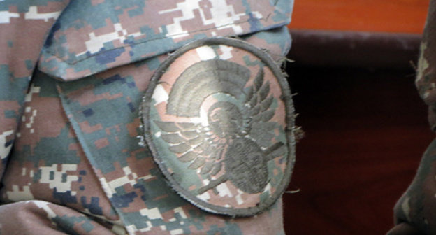 Chevron of the Karabakh army soldier. Photo by Alvard Grigoryan for the "Caucasian Knot"