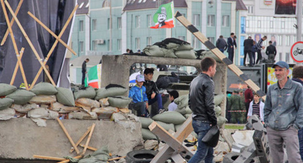 The centre of Grozny. May 9, 2015. Photo by Akhmed Aldebirov for the  "Caucasian Knot"
