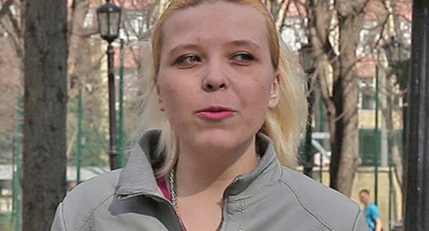 Darya Polyudova. Photo: screenshot from video posted by user Open Russia, http://www.youtube.com/watch?v=awVTP1AgjfI