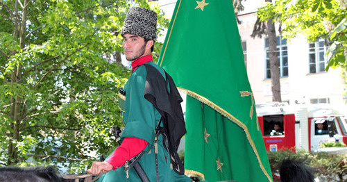 Residents of Nalchik hold mourning march on Adygs' Memory Day. KBR, May 21, 2015. Photo by Lyudmila Maratova for the "Caucasian Knot"