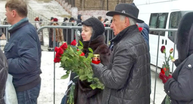 The participants of the civil funeral service for Boris Nemtsov.  Moscow, March 3, 2015. Photo by Vyacheslav Feraposhkin for the "Caucasian Knot"