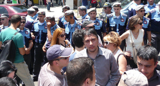 Protest action against the rise in electricity tariffs, Yerevan, July 2014. Photo by Armine Martirosya for the ‘Caucasian Knot’. 