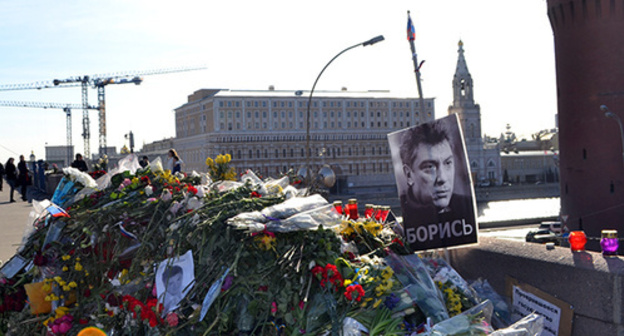 At the spot of Boris Nemtsov's murder in Moscow. Photo by Svetlana Kravchenko for the "Caucasian Knot"