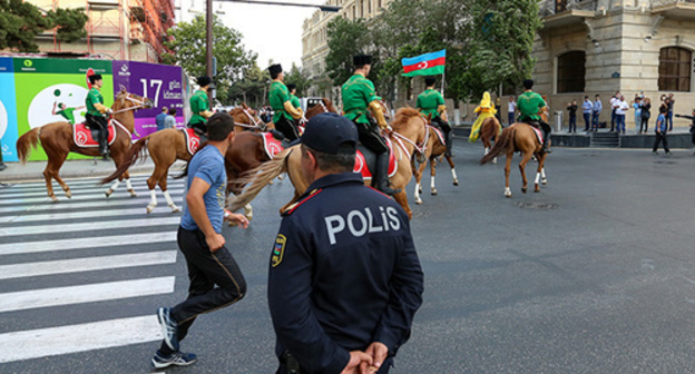 Baku Torch Relay of 2015 European Games. Baku, June 7, 2015. Photo by Aziz Karimov for the ‘Caucasian Knot’. 