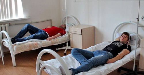 Patients of the Central District Hospital of Alagir poisoned by tap water, June 10, 2015. Photo by Emma Marzoeva for the ‘Caucasian Knot’. 