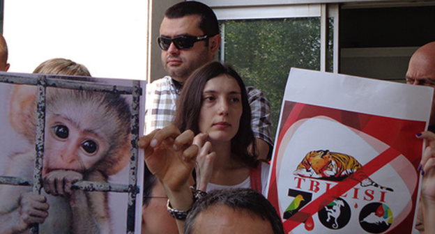 Protesters in Tbilisi. Photo by Inna Kukudzhanova for the ‘Caucasian Knot’. 