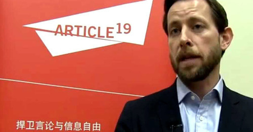 Thomas Hughes, executive director of the human rights organization "Article 19". Photo provided by the press-service of Article 19. Thomas Hughes, executive director of the human rights organization "Article 19". Photo provided by the press-service of Article 19.