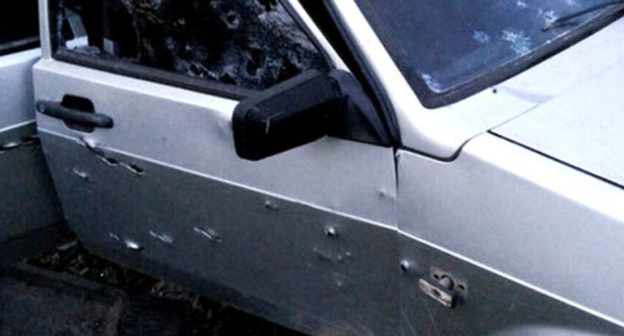 A car with the traces of use of firearms. Photo http://nac.gov.ru/
