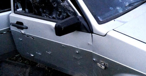 A car with the traces of use of firearms. Photo http://nac.gov.ru/
