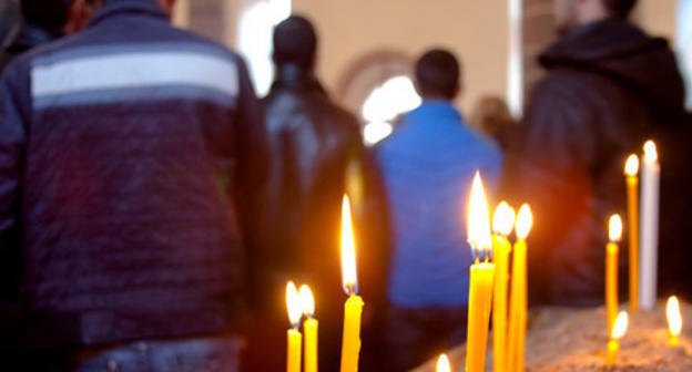 Candles in St.Nishan Church, Gyumri, January, 2015. Photo by Narek Tumasyan for the ‘Caucasian Knot’. Candles in St.Nishan Church, Gyumri, January, 2015. Photo by Narek Tumasyan for the ‘Caucasian Knot’.