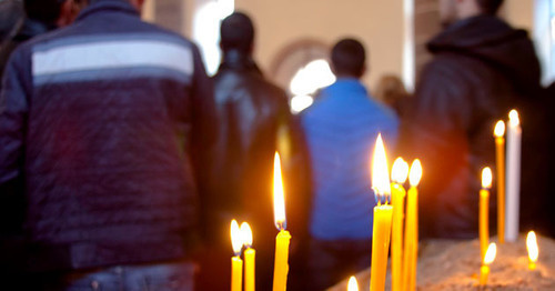 Candles in St.Nishan Church, Gyumri, January, 2015. Photo by Narek Tumasyan for the ‘Caucasian Knot’. Candles in St.Nishan Church, Gyumri, January, 2015. Photo by Narek Tumasyan for the ‘Caucasian Knot’.