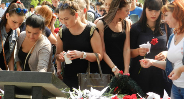 Participants of the rally "Beslan-Volgograd: pain and sorrow of entire planet", Volgograd, September 3, 2015. Photo by Tatiana Filimonova for the ‘Caucasian Knot’. 