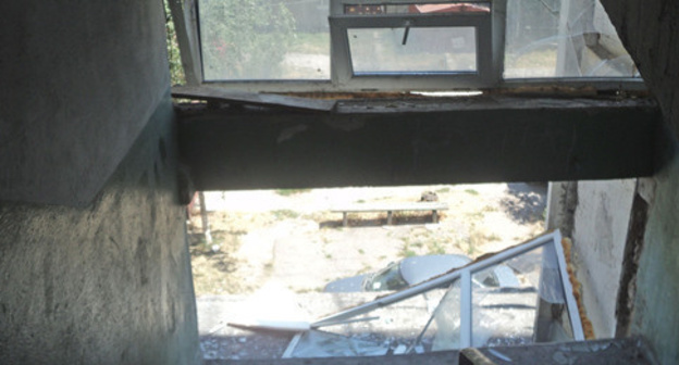 One of the apartments damaged during special operation. Nalchik, July 2015. Photo by Lyudmila Maratova for the "Caucasian Knot" One of the apartments damaged during special operation. Nalchik, July 2015. Photo by Lyudmila Maratova for the "Caucasian Knot"