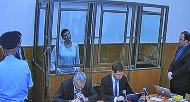 Nadezhda Savchenko in the room of the Donetsk City Court in the Rostov Region, September 29, 2015. Photo by Konstantin Volgin for the ‘Caucasian Knot’. Nadezhda Savchenko in the room of the Donetsk City Court in the Rostov Region, September 29, 2015. Photo by Konstantin Volgin for the ‘Caucasian Knot’.