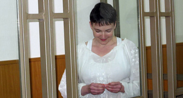 Nadezhda Savchenko in the Donetsk City Court. Photo by Konstantin Volgin for the ‘Caucasian Knot’. Nadezhda Savchenko in the Donetsk City Court. Photo by Konstantin Volgin for the ‘Caucasian Knot’.