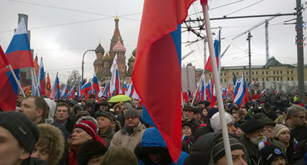 March in memory of Boris Nemtsov, Moscow, March 1, 2015. Photo by Vyacheslav Feraposhkin for the ‘Caucasian Knot’. March in memory of Boris Nemtsov, Moscow, March 1, 2015. Photo by Vyacheslav Feraposhkin for the ‘Caucasian Knot’.