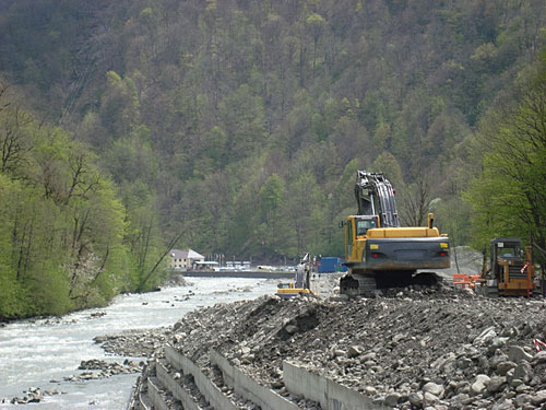 Olympic construction on the Mzymta River. Photo by the "Caucasian Knot" Olympic construction on the Mzymta River. Photo by the "Caucasian Knot"