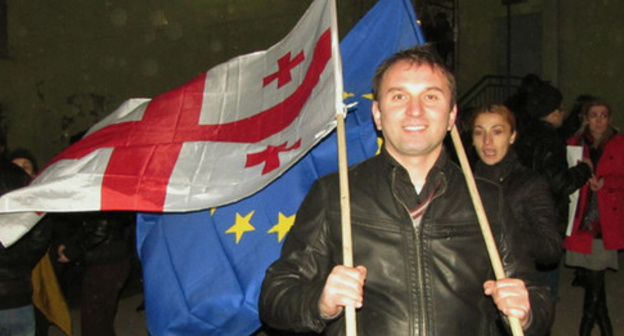 An activist of the NGO "Free Zone". Photo by Marina Bukiya for the "Caucasian Knot" An activist of the NGO "Free Zone". Photo by Marina Bukiya for the "Caucasian Knot"