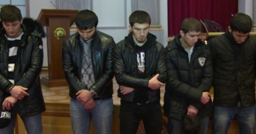 Natives of Chechnya detained in Moscow, October 30, 2015. Photo: Vk.com/ramzan 
