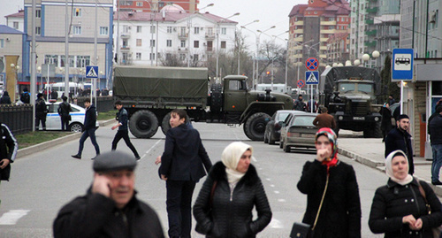 Military equipment in the streets of Grozny. Photo by Magomed Magomedov for the "Caucasian Knot" Military equipment in the streets of Grozny. Photo by Magomed Magomedov for the "Caucasian Knot"