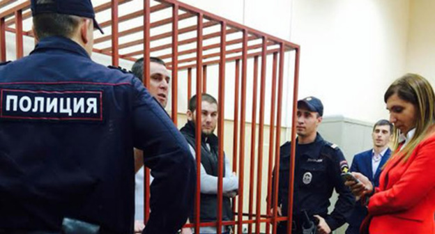 Defendants in Boris Nemtsov murder case in Basmanny District Court of Moscow. Photo by Yulia Buslavskaya for the ‘Caucasian Knot’. 