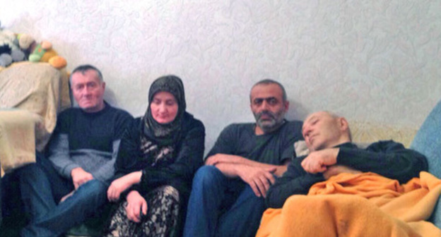 One of the hunger-strikers in Makhachkala. December 2015. Photo by the advocate Sapiyat Magomedova