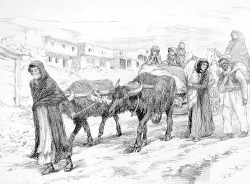 Fragment of the drawing “Armenian Refugees” by artist A. Petrov. Source: http://ru.wikipedia.org Fragment of the drawing “Armenian Refugees” by artist A. Petrov. Source: http://ru.wikipedia.org
