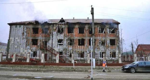 The building of the Grozny school No. 20 destroyed in the course of the special operation on December 20, 2014. Photo: Nac.gov.ru