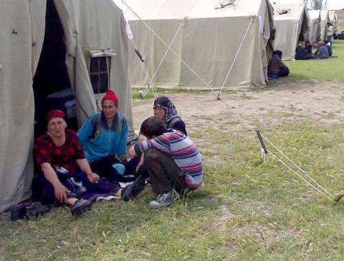 The campsite in the centre district of Sabirabad, for the citizens of flooded Azerbaijan areas. Photo by Azer Ismailov for the "Caucasian Knot" The campsite in the centre district of Sabirabad, for the citizens of flooded Azerbaijan areas. Photo by Azer Ismailov for the "Caucasian Knot"