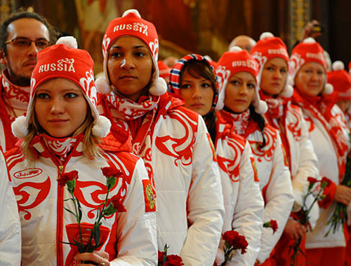 Festive send-off of Russian team to Vancouver to ХХI Olympic Games. Moscow, January 28, 2010. Photo from sight www.vancouver-2010.ru, author Michail Voskresenski Festive send-off of Russian team to Vancouver to ХХI Olympic Games. Moscow, January 28, 2010. Photo from sight www.vancouver-2010.ru, author Michail Voskresenski