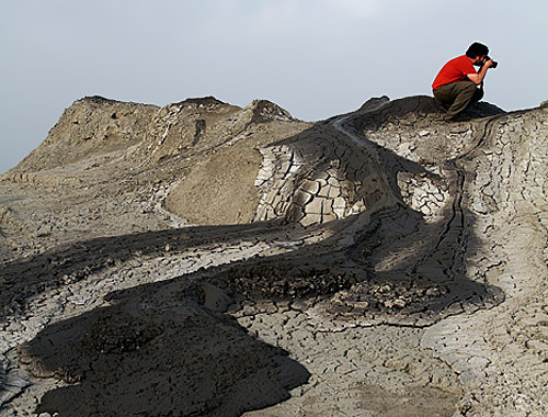 Azerbaijan, mud volcanoes in the vicinity of Kobustan. Artemiy Lebedev, organizer of the ethnographic expedition. July 22, 2010. Photo by Norvezhskiy Lesnoi (http://nl.livejournal.com) Azerbaijan, mud volcanoes in the vicinity of Kobustan. Artemiy Lebedev, organizer of the ethnographic expedition. July 22, 2010. Photo by Norvezhskiy Lesnoi (http://nl.livejournal.com)