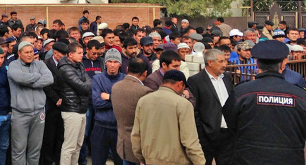 Protest action in Dagestan. Photo by Patimat Makhmudova for the 'Caucasian Knot'. 