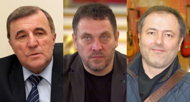 Makhmud Makhmudov, Maxim Shevchenko and Albert Esedov. Collage by the "Caucasian Knot", photos: riadagestan.ru, facebook.com/albert.asadov, kremlin.ru