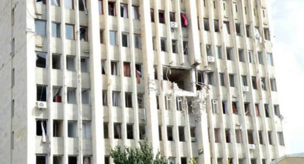 South Ossetia's government center in Tskhinvali. August 2008. Photo by Luiza Orazaeva for the "Caucasian Knot" South Ossetia's government center in Tskhinvali. August 2008. Photo by Luiza Orazaeva for the "Caucasian Knot"