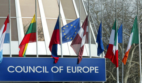 The flags near the building of the Council of Europe. Photo http://www.coe.int/t/dghl/standardsetting/cddh/ The flags near the building of the Council of Europe. Photo http://www.coe.int/t/dghl/standardsetting/cddh/