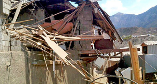 Houses destroyed during special operation in the village of Gimry, Untsukul District of Dagestan, May 2013. Photo: Abu Muavia for the 'Caucasian Knot'. Houses destroyed during special operation in the village of Gimry, Untsukul District of Dagestan, May 2013. Photo: Abu Muavia for the 'Caucasian Knot'.