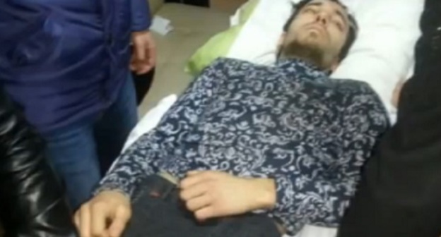 Magomed Aushev. Screenshot of video posted by the 'Caucasian Knot'. Magomed Aushev. Screenshot of video posted by the 'Caucasian Knot'.