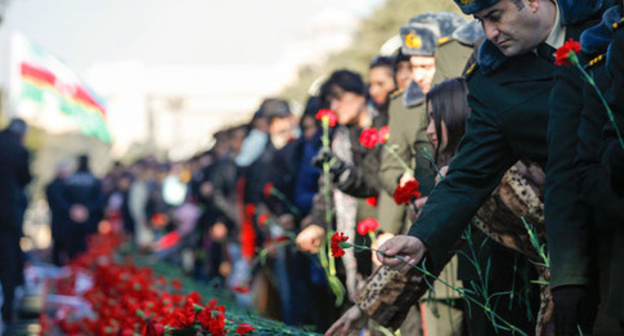 Rally in memory of 'Black January' victims, Baku, January 20, 2015. Photo by Aziz Karimov for the 'Caucasian Knot'. Rally in memory of 'Black January' victims, Baku, January 20, 2015. Photo by Aziz Karimov for the 'Caucasian Knot'.