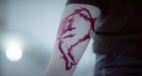The drawing of a whale on a child's hand. Screenshot of a social advertising "Blue Whale", Youtube.com/watch?v=_tM4w3mo5iQ The drawing of a whale on a child's hand. Screenshot of a social advertising "Blue Whale", Youtube.com/watch?v=_tM4w3mo5iQ