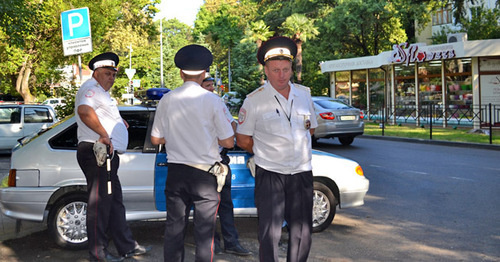 The police officers in Sochi. Photo by Svetlana Kravchenko for "Caucasian Knot" The police officers in Sochi. Photo by Svetlana Kravchenko for "Caucasian Knot"