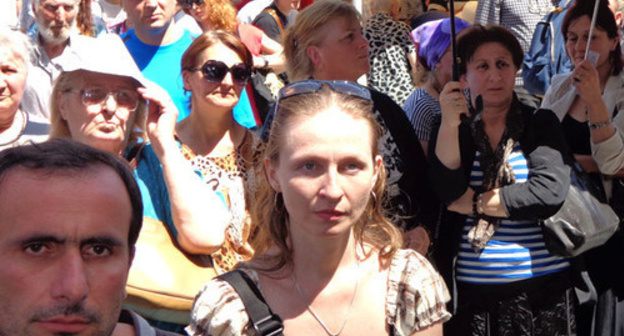 Protest action demanding to amend anti-discrimination law. Tbilisi, May 17, 2014. Photo by Inna Kukudzhanova for "Caucasian Knot" Protest action demanding to amend anti-discrimination law. Tbilisi, May 17, 2014. Photo by Inna Kukudzhanova for "Caucasian Knot"