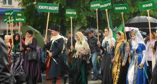 March on Adygs' Memory Day, Nalchik, May 21, 2017. Photo by Louise Orazaeva for the 'Caucasian Knot'. March on Adygs' Memory Day, Nalchik, May 21, 2017. Photo by Louise Orazaeva for the 'Caucasian Knot'.
