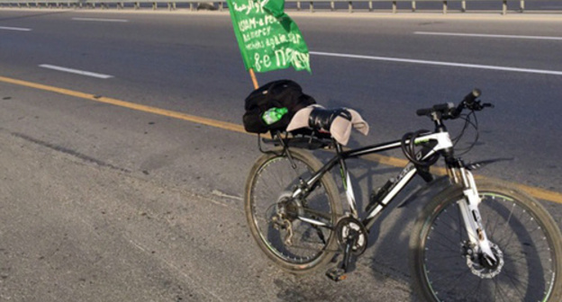 A pilgrim's bicycle. Photo http://www.grozny-inform.ru/news/society/61986/ A pilgrim's bicycle. Photo http://www.grozny-inform.ru/news/society/61986/