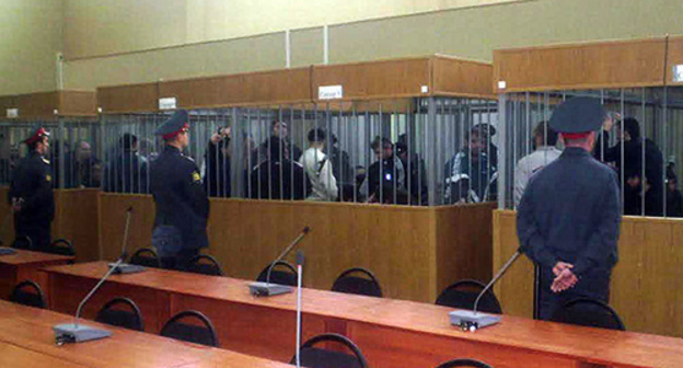Defendants in case of attack on Nalchik in the court room. Photo by the Caucasian Knot correspondent. Defendants in case of attack on Nalchik in the court room. Photo by the Caucasian Knot correspondent.