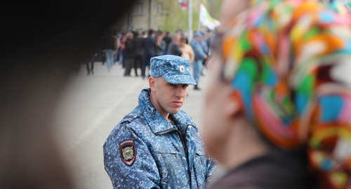 A police officer in Chechnya. Photo by Magomed Magomedov for "Caucasian Knot" A police officer in Chechnya. Photo by Magomed Magomedov for "Caucasian Knot"