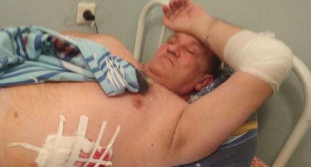 Vyacheslav Prudnikov in the hospital after being operated on. Photo: Alexandra Prudnikova, wife of Vyacheslav Prudnikov. Vyacheslav Prudnikov in the hospital after being operated on. Photo: Alexandra Prudnikova, wife of Vyacheslav Prudnikov.
